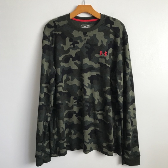 Under Armor Camo Crew Neck Long Sleeve Shirt L - Picture 2 of 11